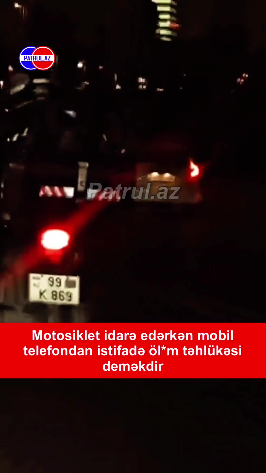Motosiklet idarə edərkən mobil telefondan istifadə…