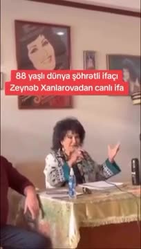 88 yaşlı Zeynəb Xanlarova canlı ifası ilə gündəm oldu