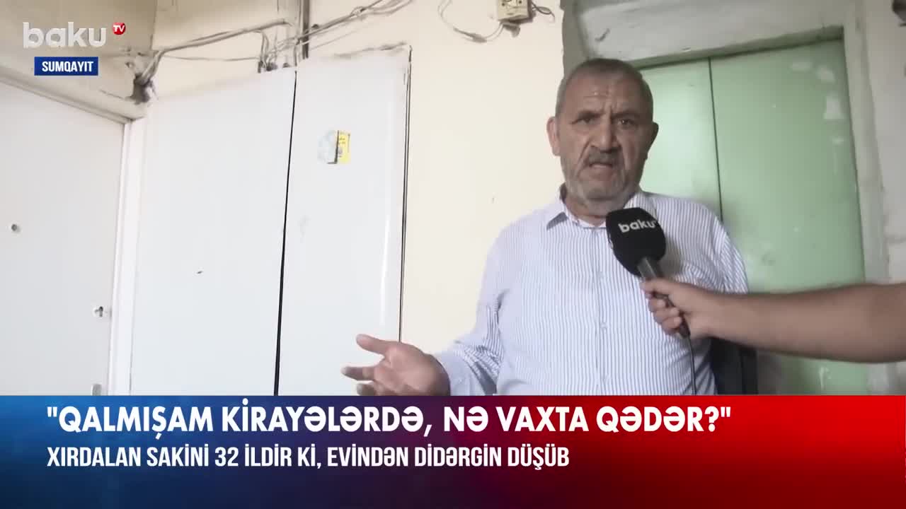 Keçmiş məcburi köçkünlə ev sahibi arasında qalmaqal