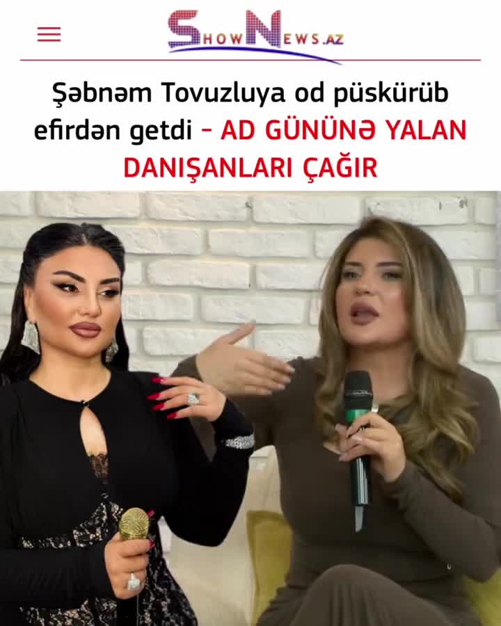 verlişdə şəbnəm tovuzlu deyən sözlərə cavab olaraq belə ded