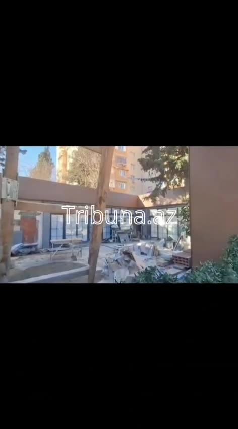 Nizamidə yaşıl ağaclar qanunsuz tikilən restoranın içində qaldı 