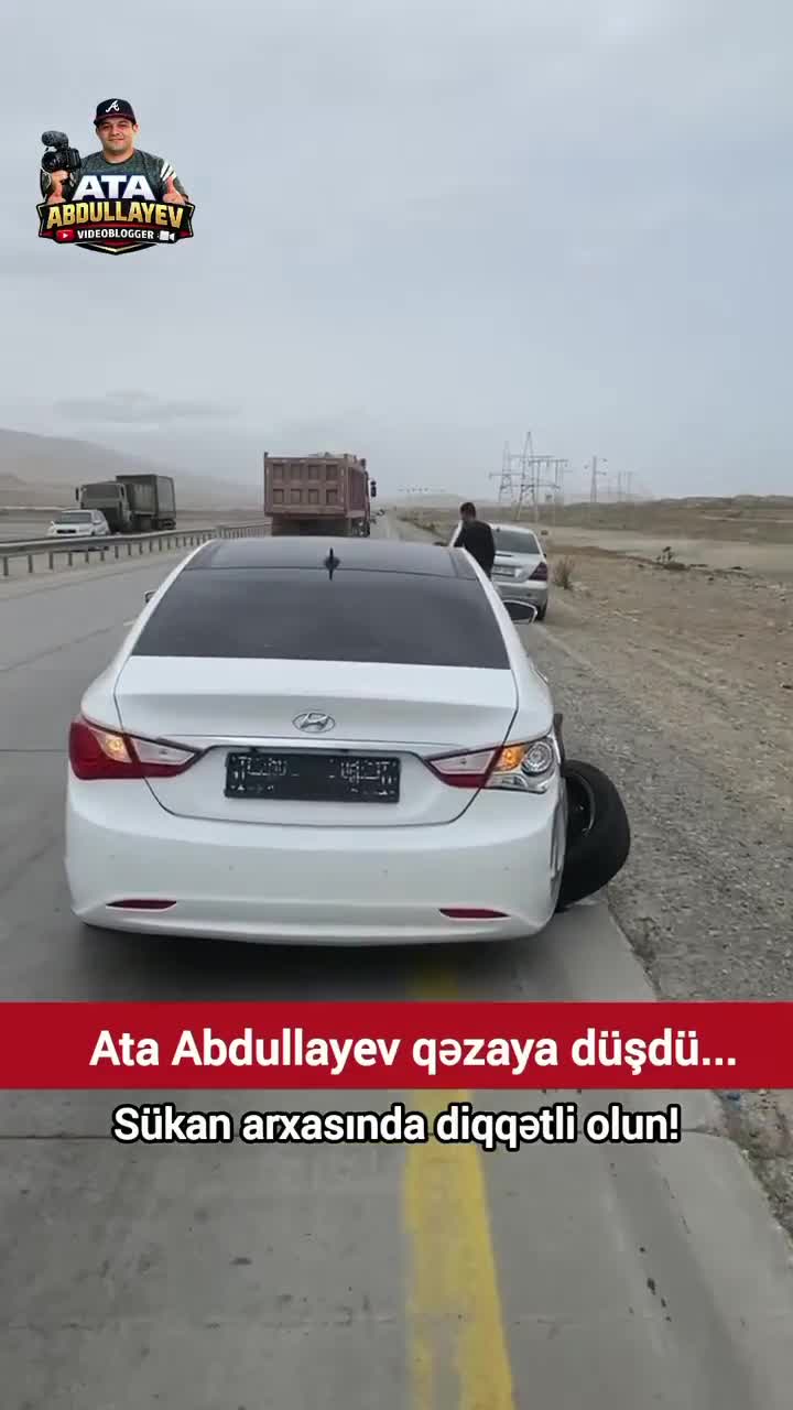 Ata Abdullayev qəzaya düşdü