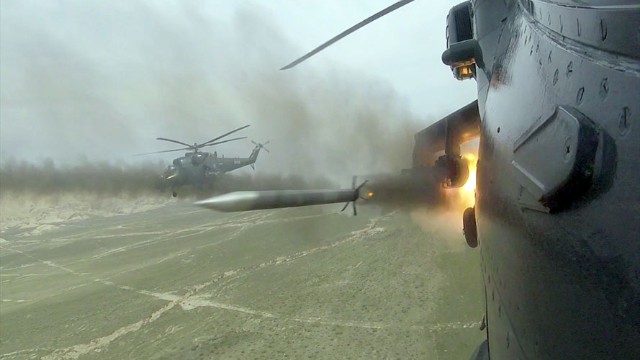 Hərbi pilotlarımız helikopterlərlə hədəfləri belə vurdular
