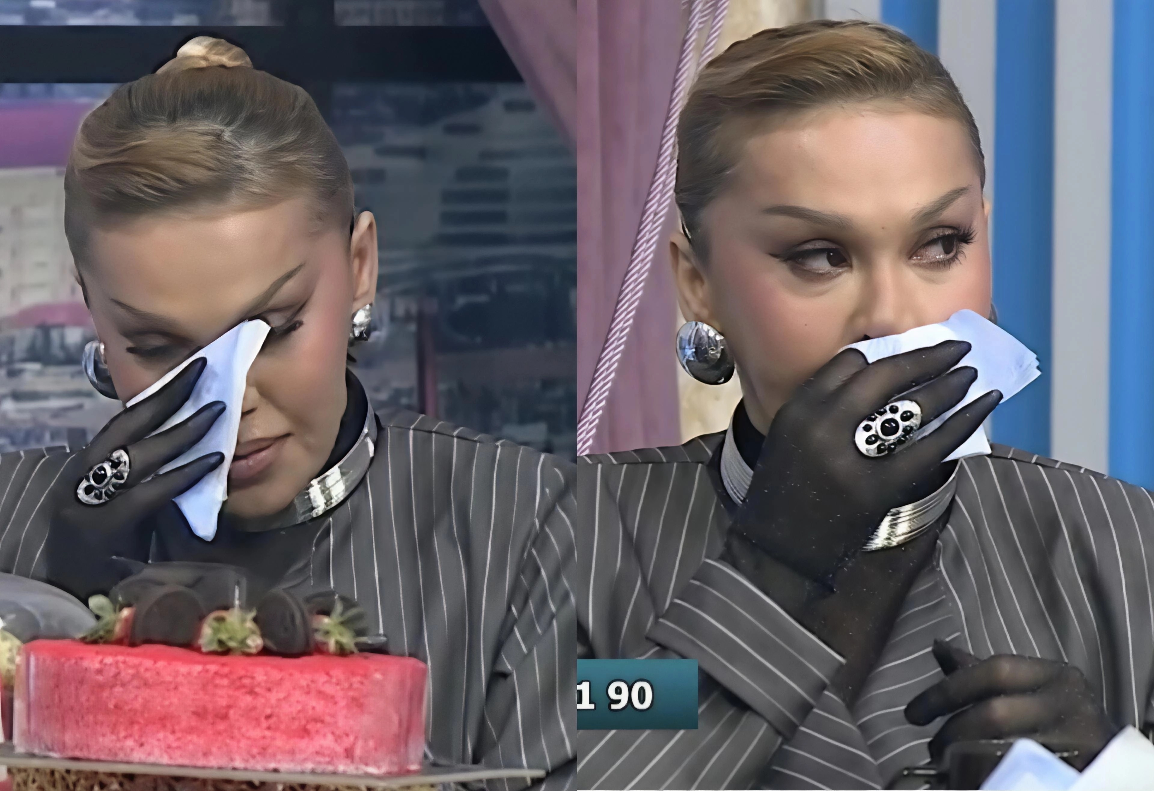 “Məndən nə istəyirsiniz?” – Rəqsanə canlı yayımda ağladı