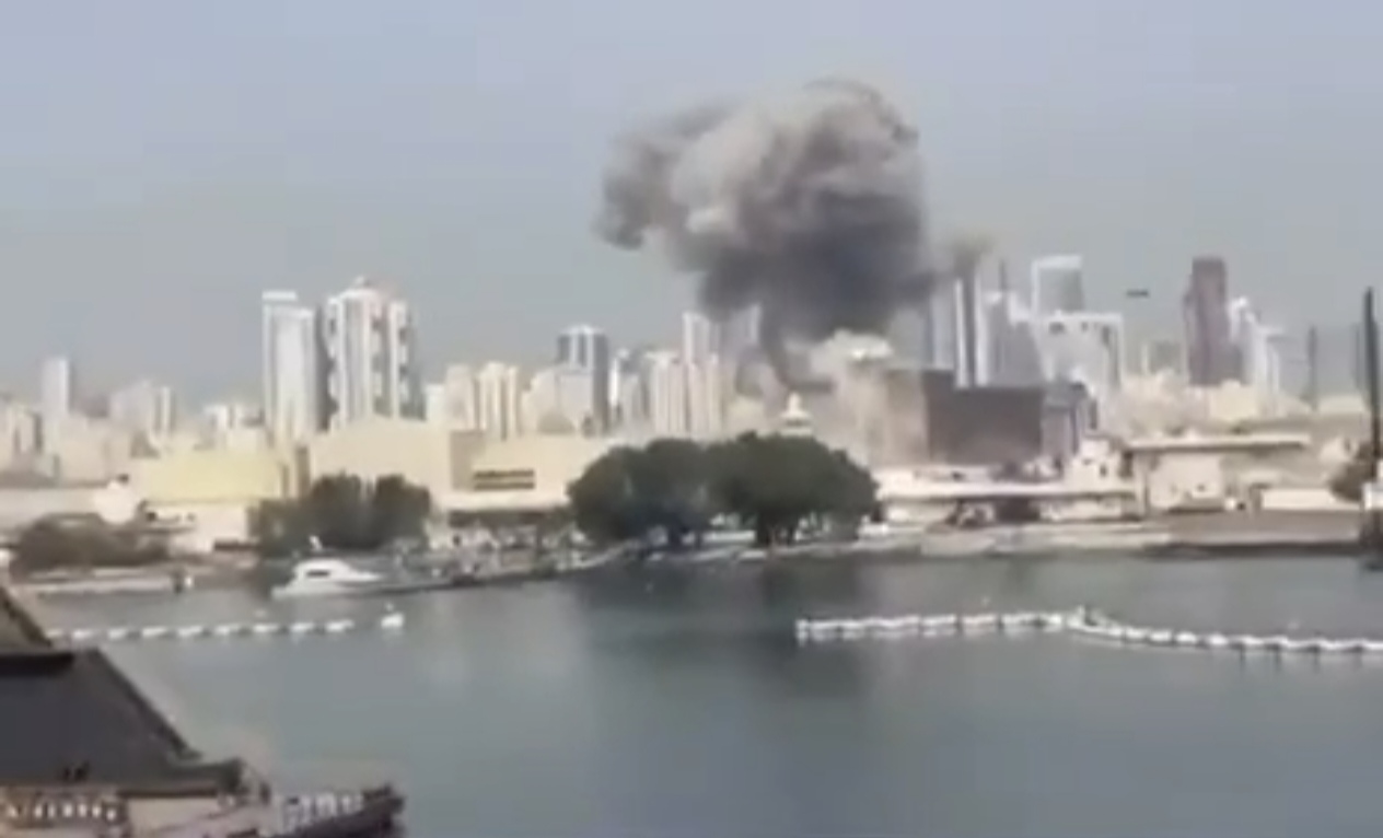Əbu-Dabidə güclü partlayışın görüntüləri yayıldı