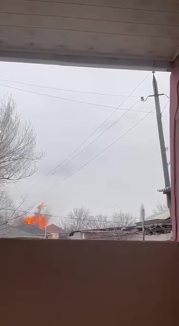 Naxçıvana düşən PUA-nın partlama anı