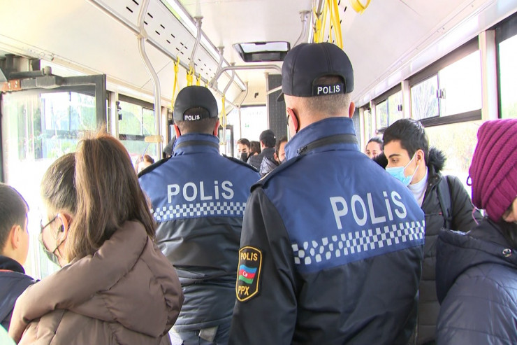 Avtobusda maska taxmayanlara qarşı reyd: 39 nəfər...