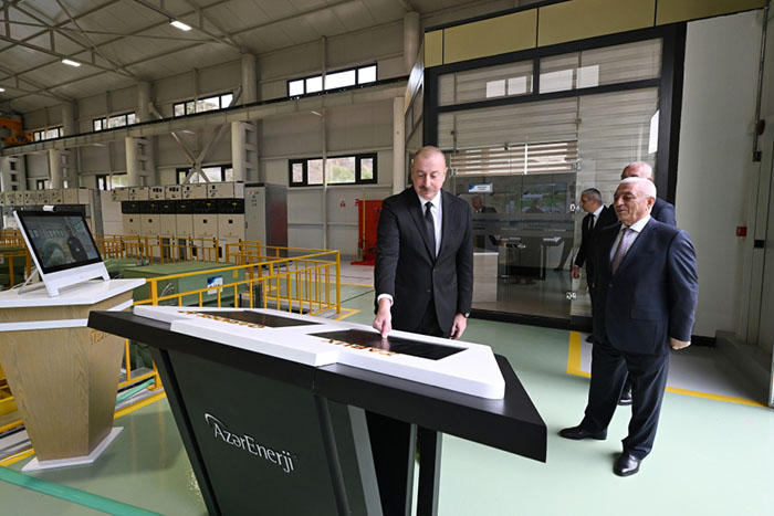 Prezident İlham Əliyev Laçında kiçik su elektrik stansiyalarının açılışlarında iştirak edib