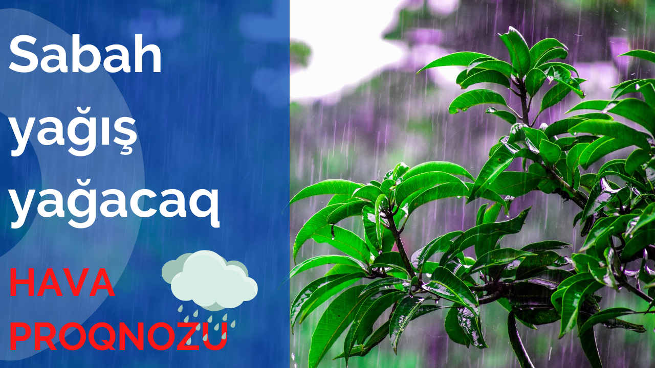Sabah yağış yağacaq - HAVA PROQNOZU (04.08.2020)