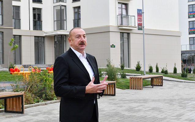 İlham Əliyev Xocalıda da açılışa qatıldı