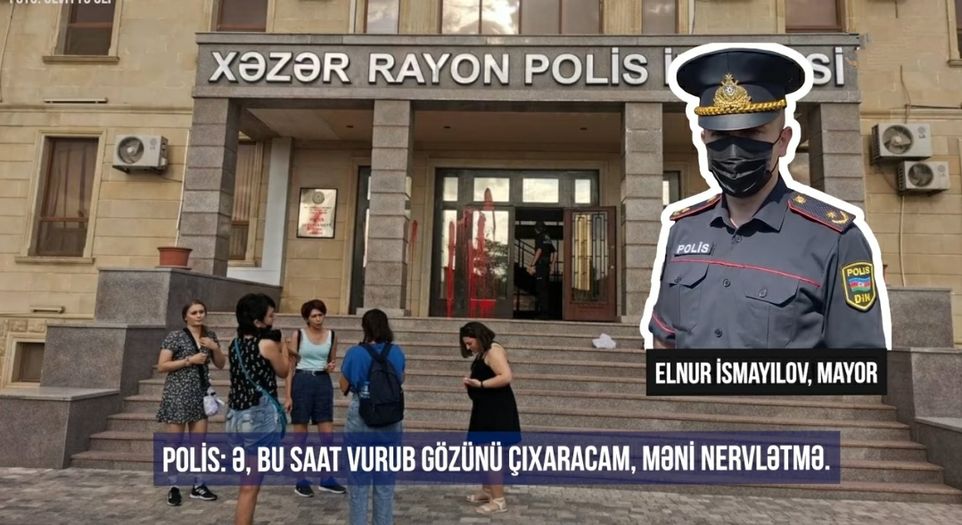 Polis əməkdaşı jurnalisti təhqir etdi - ŞOK SƏS YAZISI