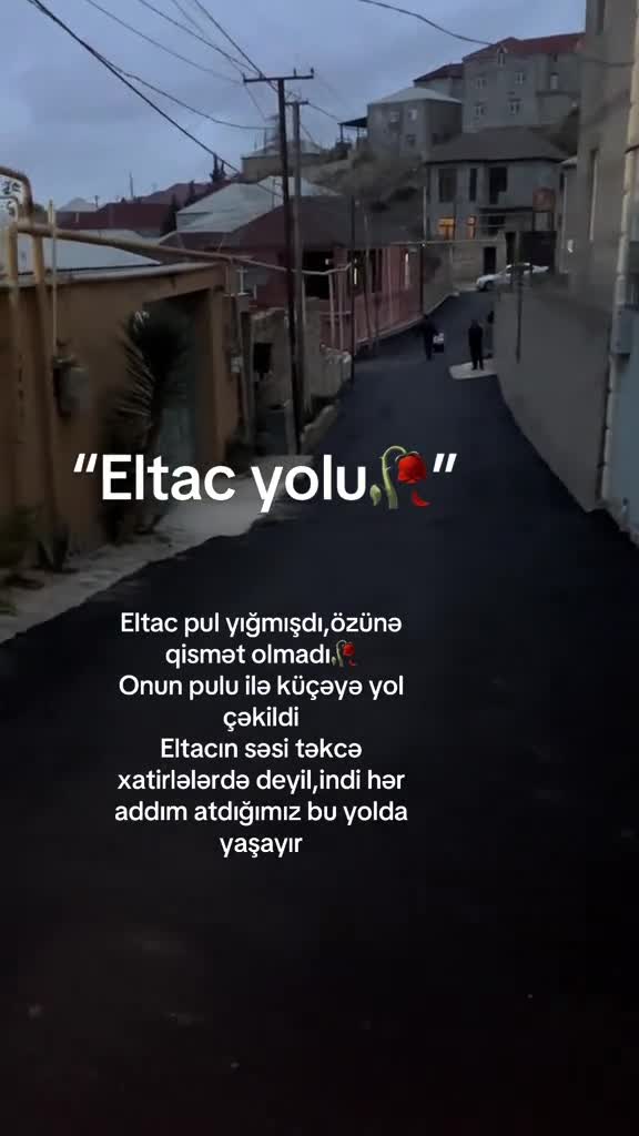 Restoranda ölən ofisiantın pulu ilə asfalt çəkildi
