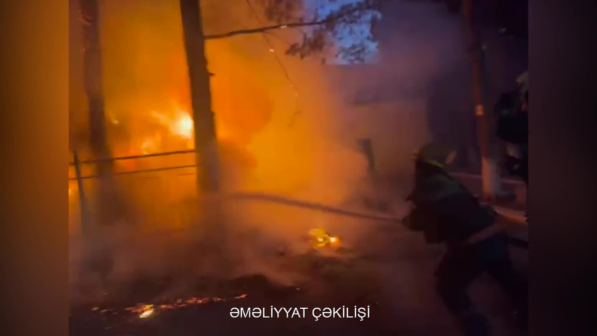 Sumqayıtda uşaq bağçası yaxınlığında yanğın 