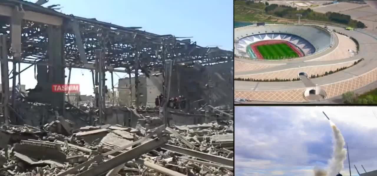 Tehranın ən böyük stadionuna zərbələr endirildi