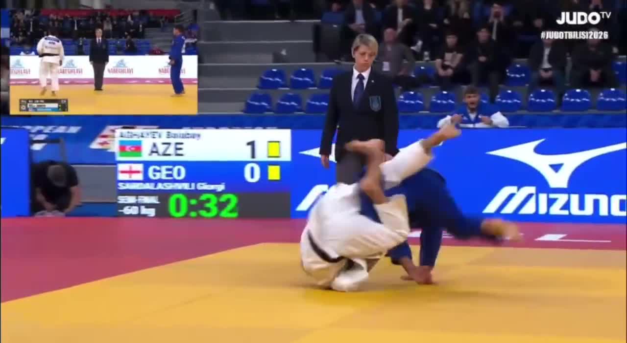 Azərbaycan cüdoçusu gürcü idmançıya belə uduzduruldu