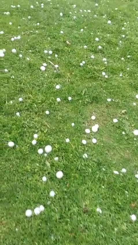Yumurta boyda dolu yağdı