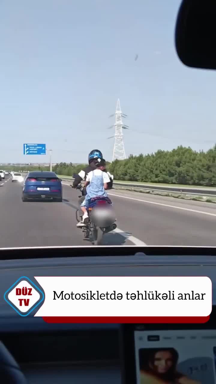 Sürətli yolda uşağın həyatını təhlükəyə atdı