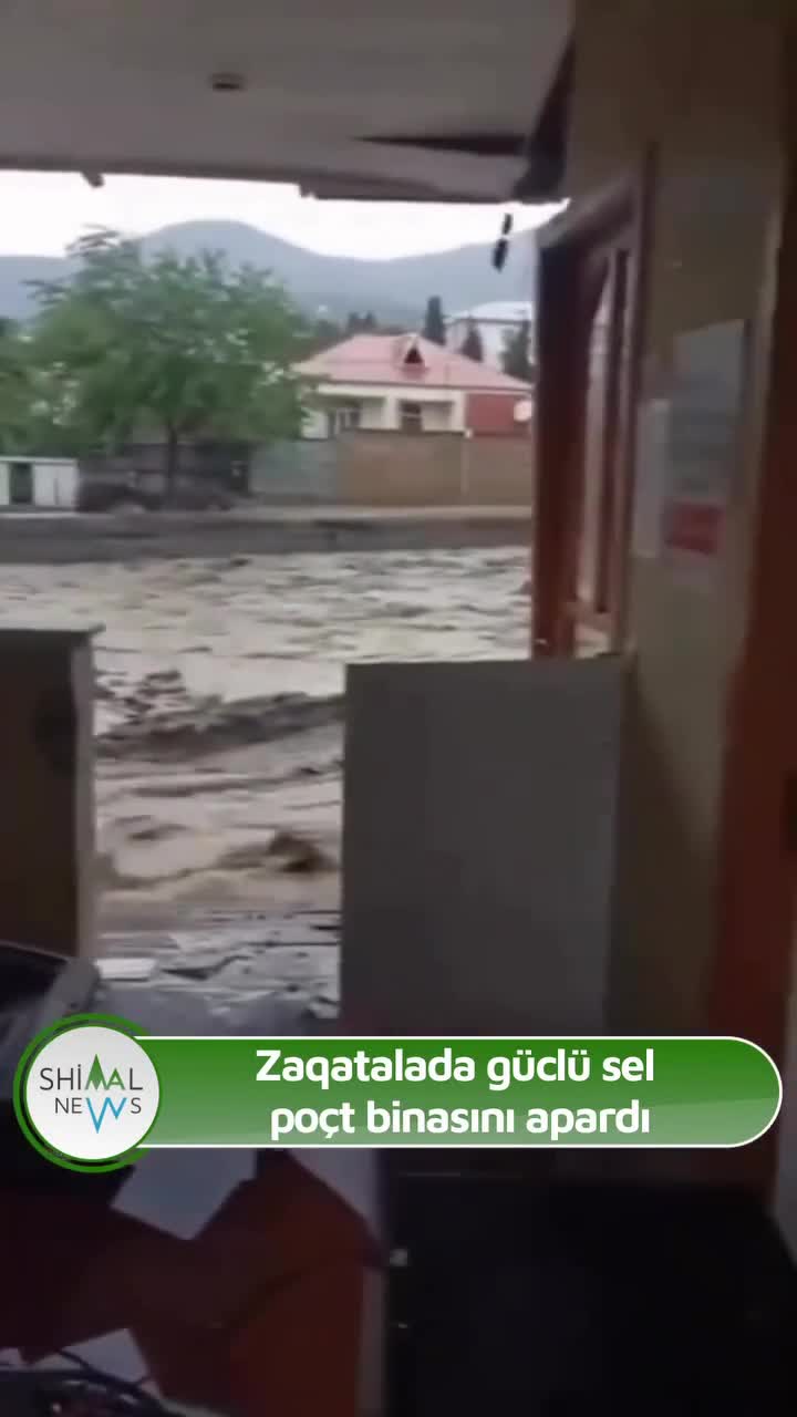 Zaqatalada küçələri su basdı, binanı sel apardı - 1