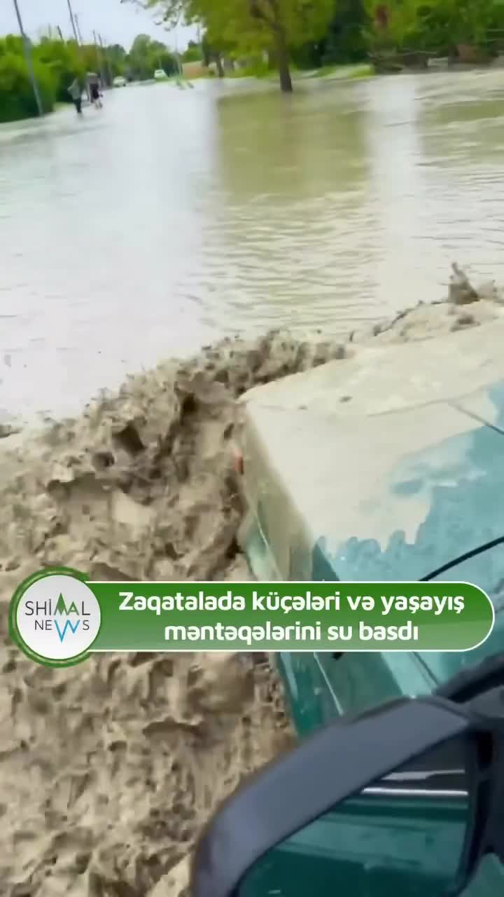 Zaqatalada küçələri su basdı, binanı sel apardı - 2