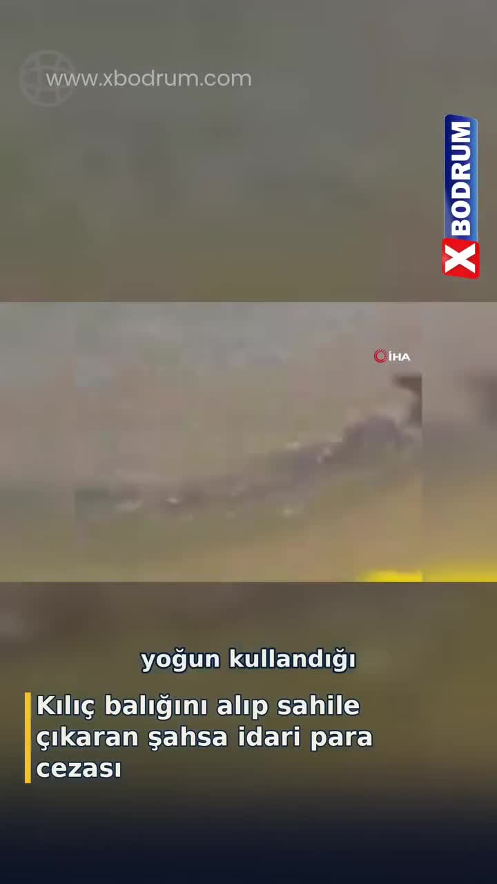 Qılıncbalığını quyruğundan tutub sahilə çıxardı