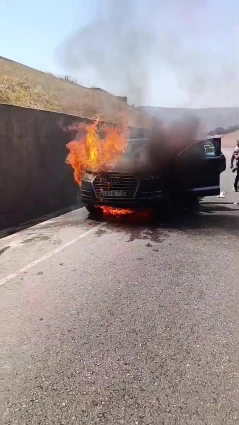 Ağsuda “Audi” yandı