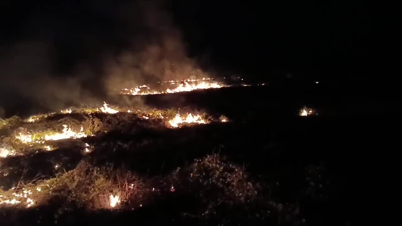 Ağdamda 30 hektar açıq ərazidə yanğın başladı