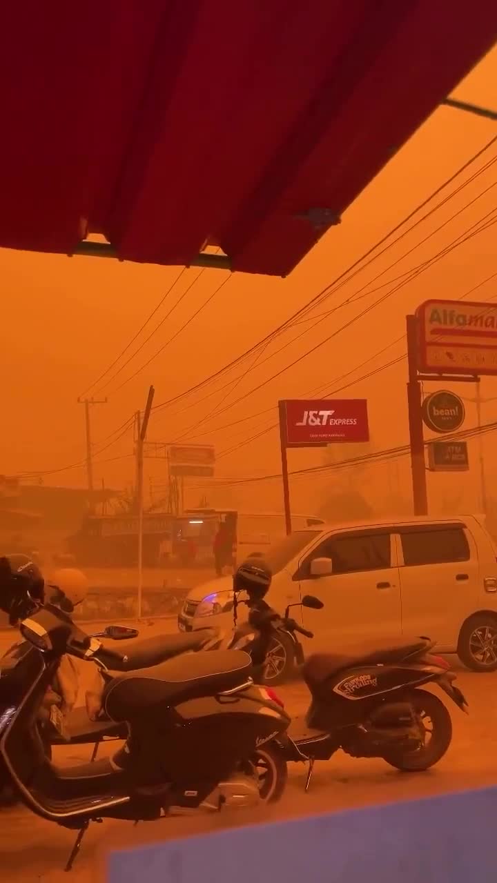 Səma narıncıya boyandı, 280 min insan xəstələndi - 1
