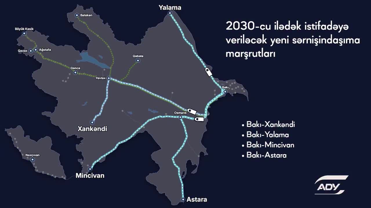 Yeni qatarlarla bu istiqamətlərə sərnişin daşınacaq