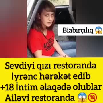 Sevdiyi qızla restoranda intim münasibətdə oldu-Azərbaycanda biabırçılıq