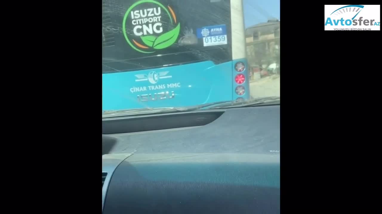Qayda pozan avtobus sürücüsü qəza riski yaratdı