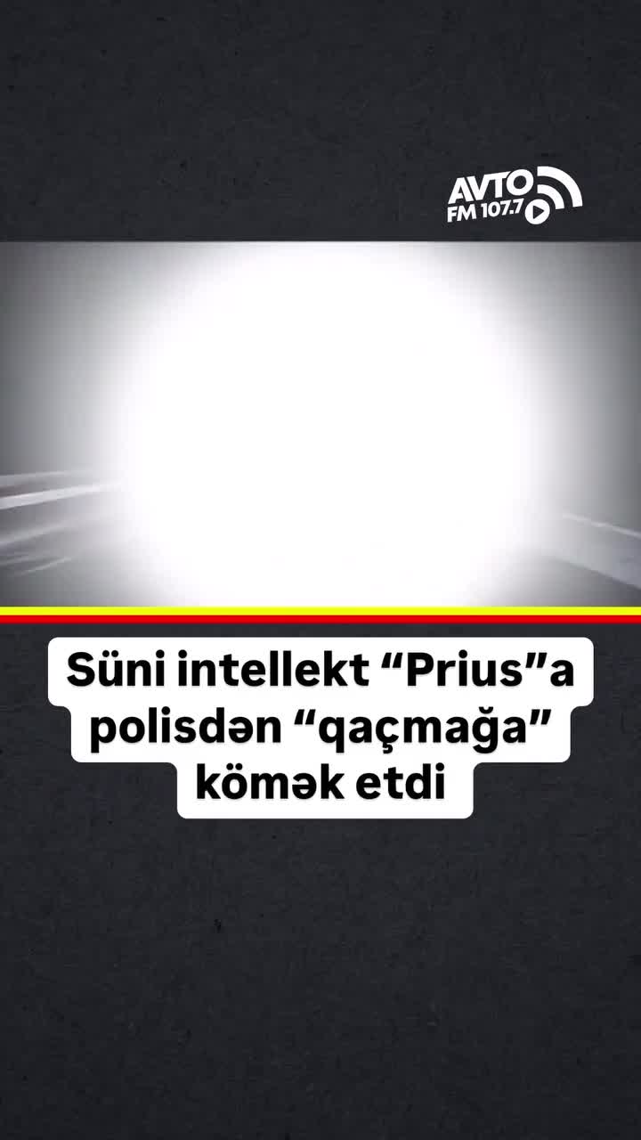 Süni intellekt “Prius”a polisdən “qaçmağa”