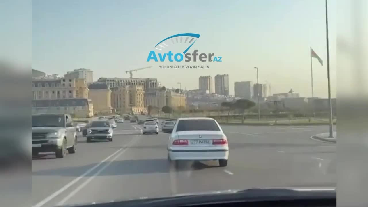 Bibiheybət yolunu yarış meydanına çevirən sürücü 