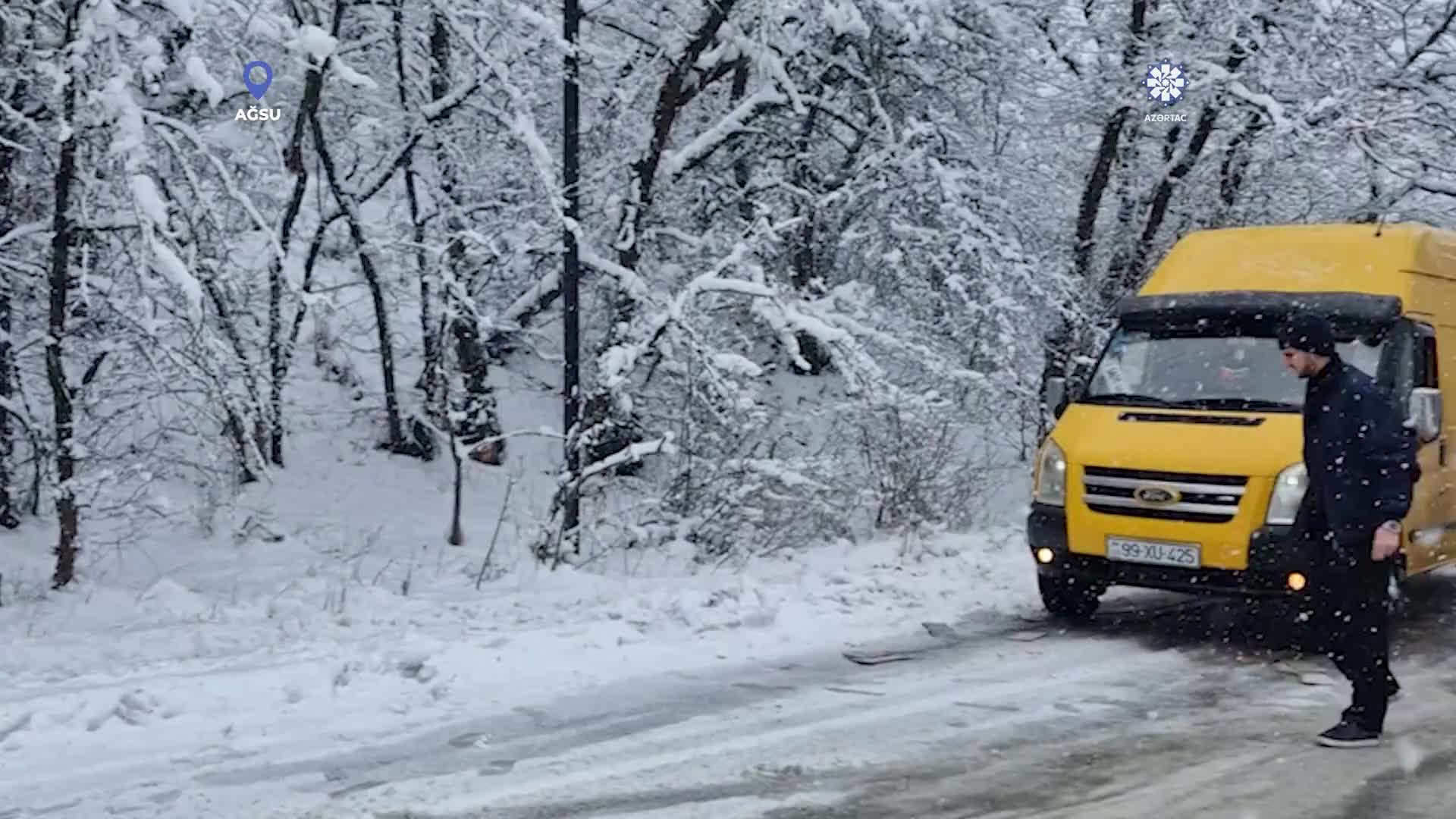 ar Bakı–Şamaxı–Yevlax yolunda hərəkəti çətinləşdirib