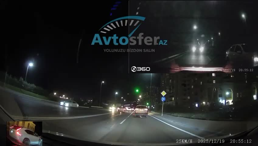 Maşının işığını yolboyu yandırıb-söndürən sürücü