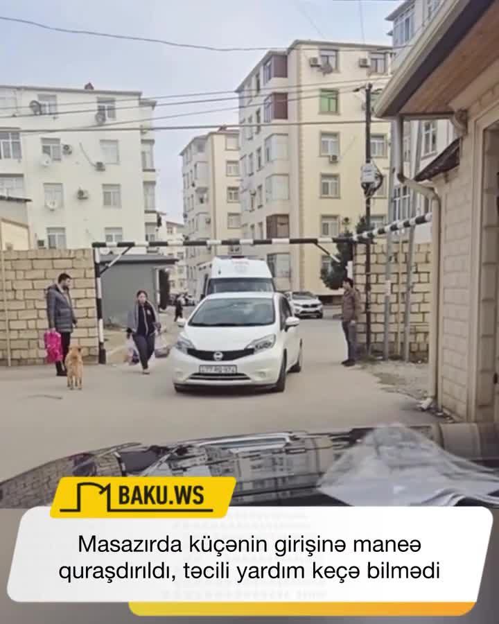 Masazırda küçənin girişinə maneə quraşdırıldı