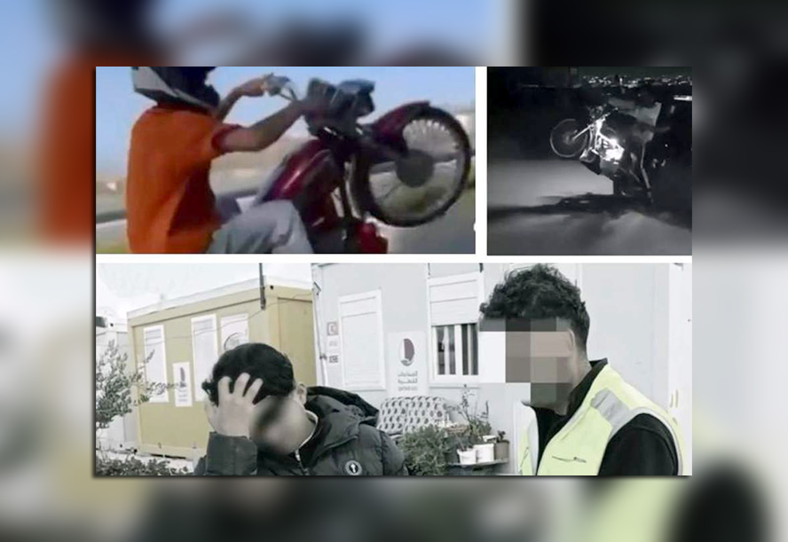 Motosikletlə bütün qaydaları pozan sürücü saxlanıld