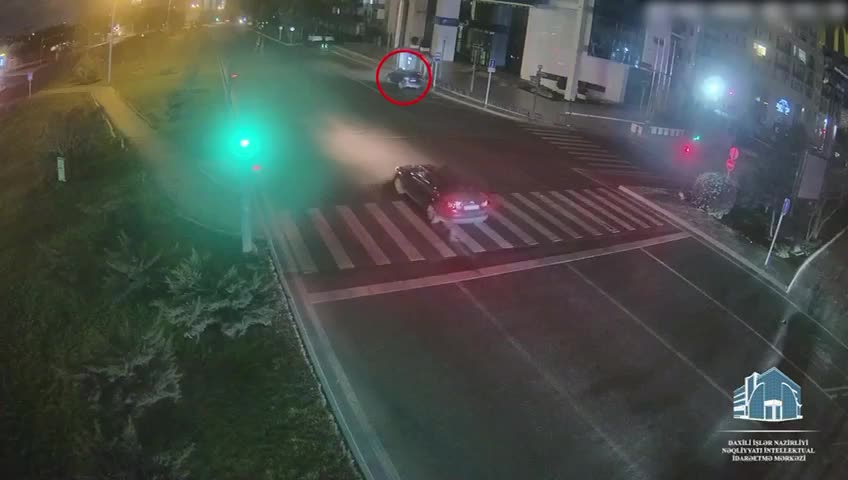 nəqliyyat vasitələrindən birində yanğın baş verib