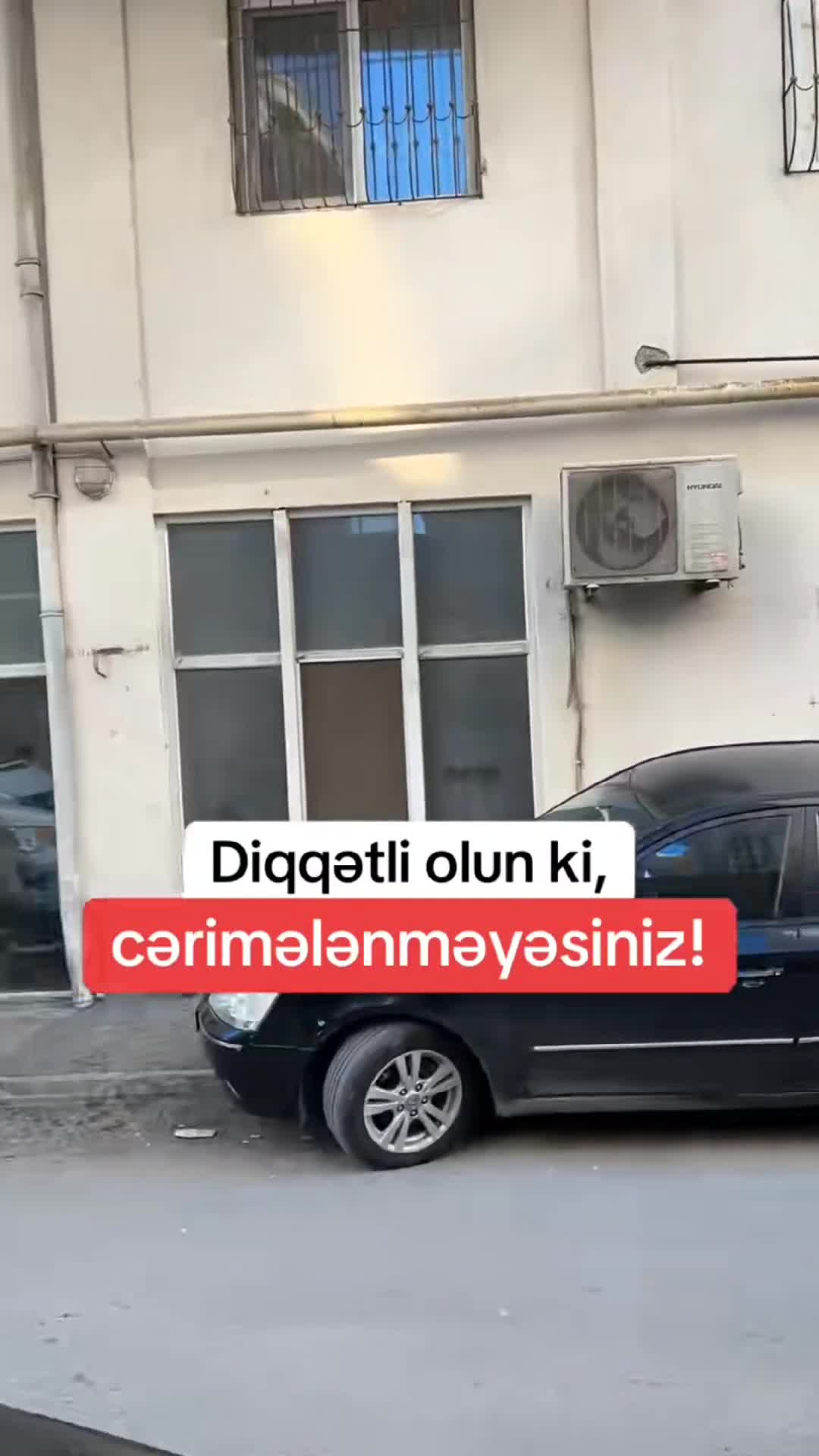 Xırdalanda bu binanın yanında dayanmayın: Cərimə yazılır 