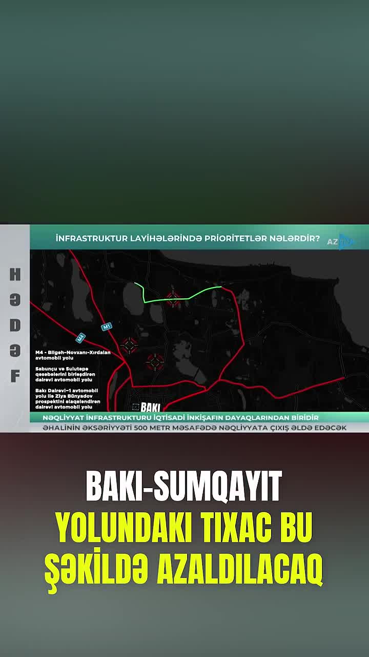 Bakıda metro xəttinin altından maşın yolu keçəcək