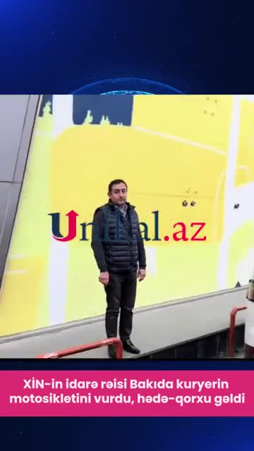 XİN-in idarə rəisi Bakıda kuryerin motosikletini vurdu
