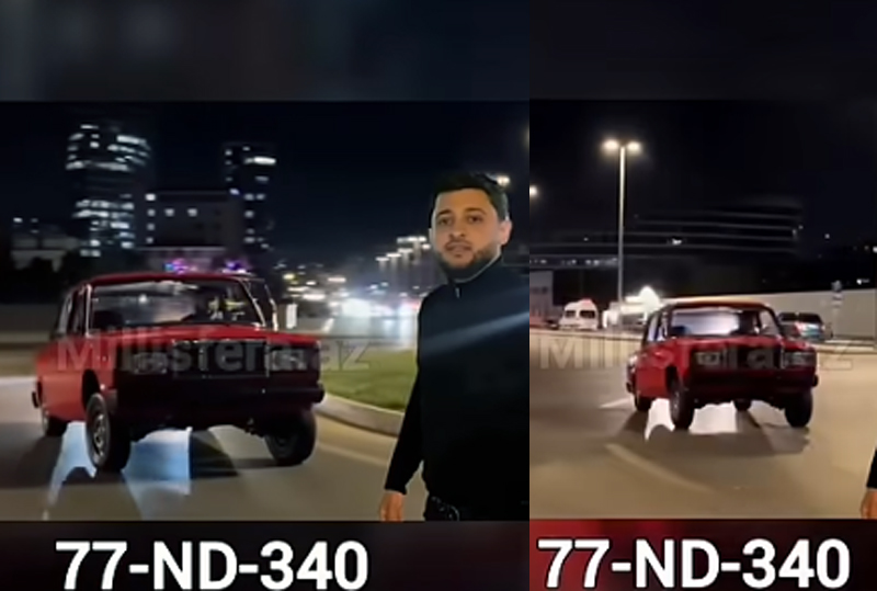 Maşının başına oyun açıb nömrəsiz sürən sürücü həbs olundu