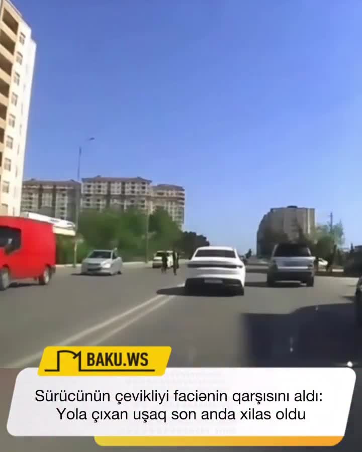 sürücü qəzadan belə qurtuldu