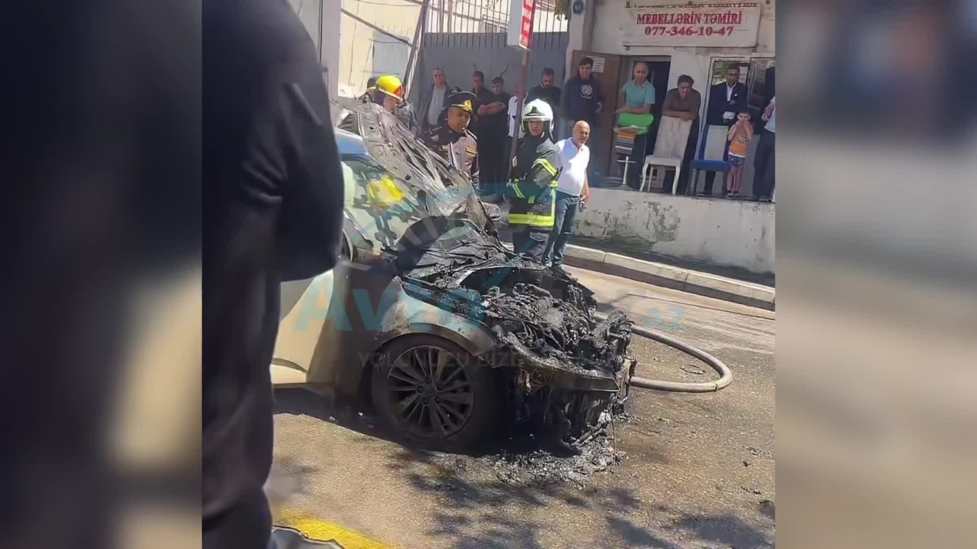 Yasamalda hərəkətdə olan “Changan” qəfil alışdı 