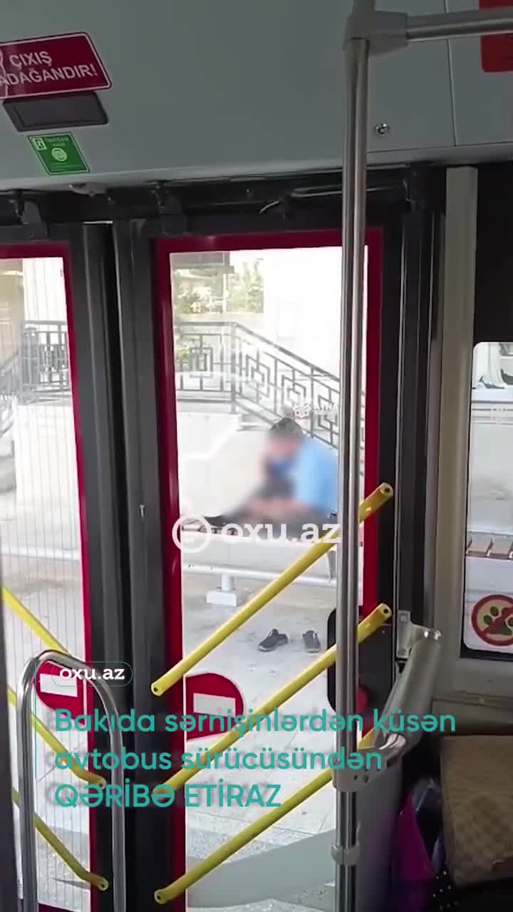 Bakıda sərnişinlərdən küsən avtobus sürücüsündən qəribə ETİRAZ