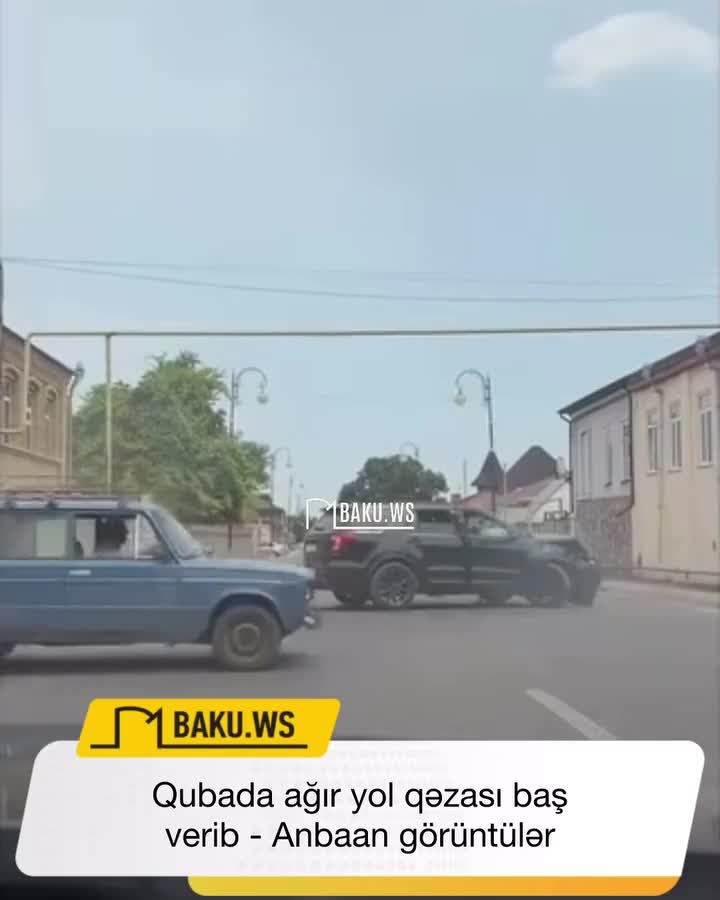 Qubada ağır qəza: nəqliyyat vasitələri yararsız hala düşdü