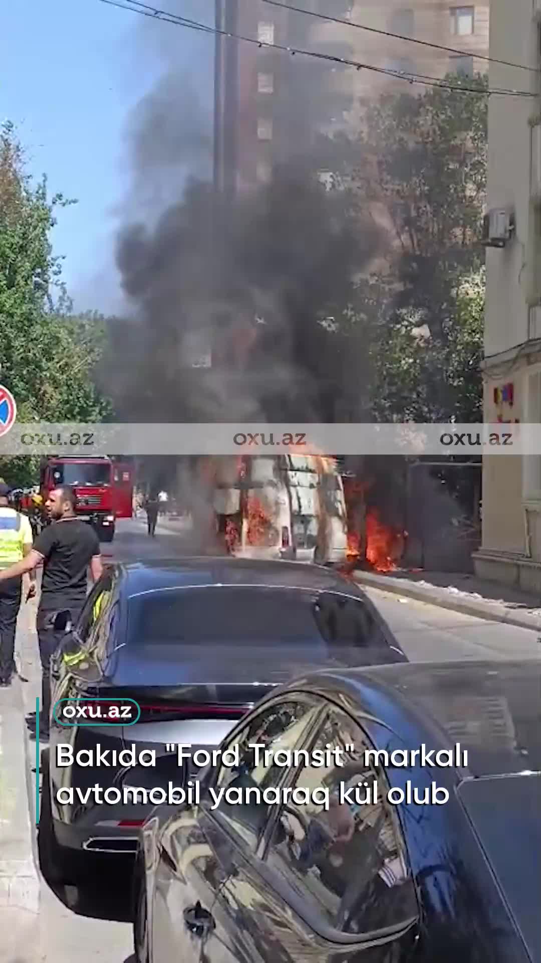 Bakıda hərəkətdə olan avtomobil YANDI 