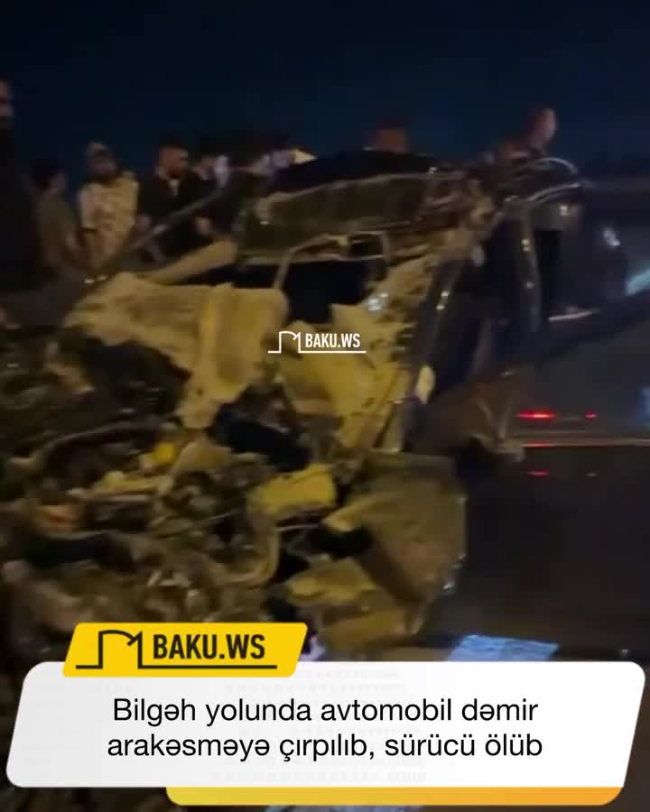 Bilgəh yolunda avtomobil dəmir arakəsməyə çırpıldı
