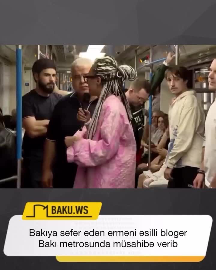 Erməni turist Bakıda metroda açıqlama verib