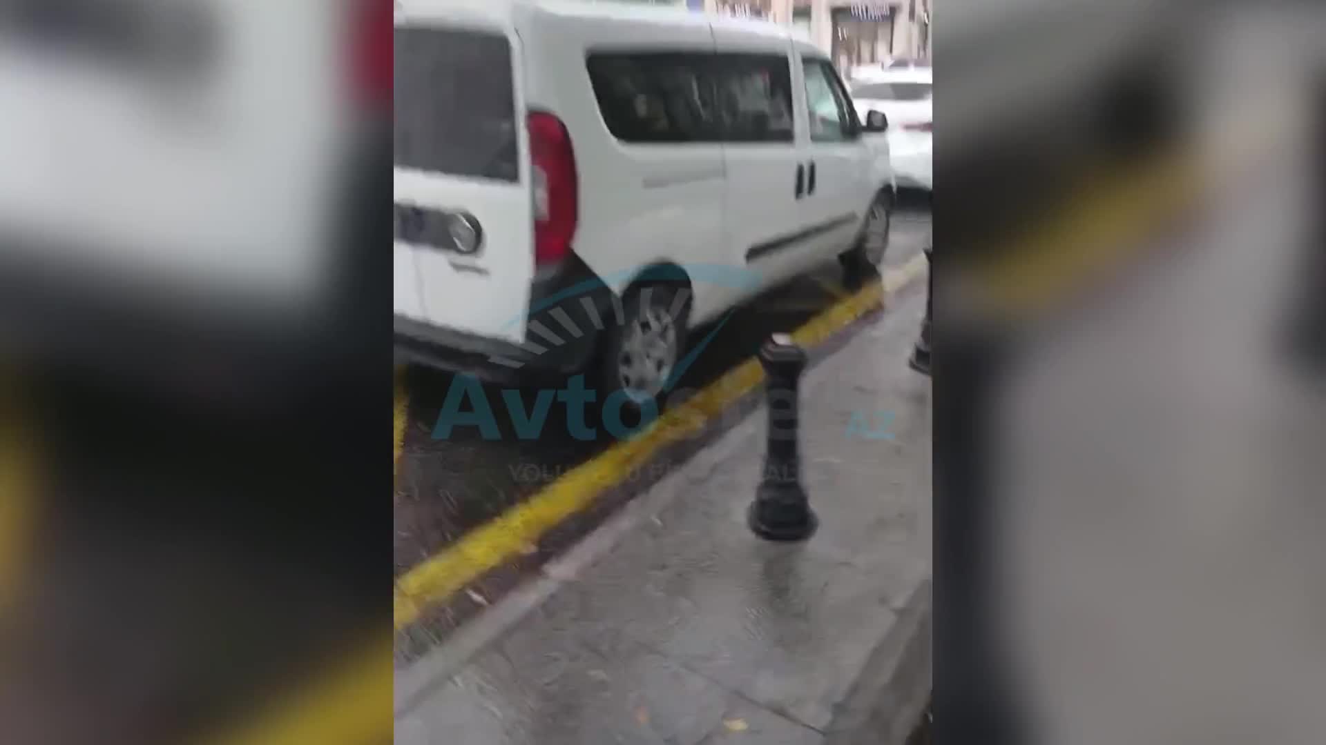Maşınını tam park edə bilməyən sürücü şikayətləndi