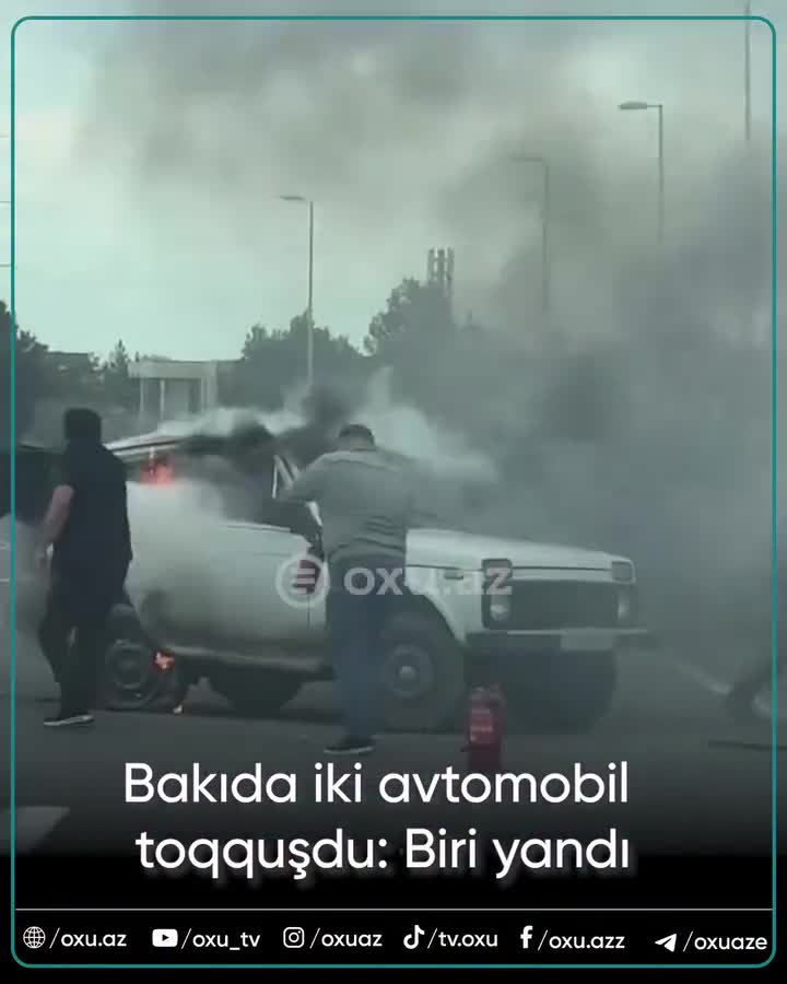 avtomobil yandı